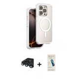 Marsilyan™- İphone 15 Pro Max Kılıf Zirve Klasik Prime - Şeffaf Pasifik Cam Ekran Koruyucu + Raze Metal Kamera Lens - Lt