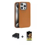 Marsilyan™- İphone 15 Pro Max Kılıf Zirve Modern Prime - Siyah Buffer Cam Ekran Koruyucu + Raze Metal Kamera Lens - Lt