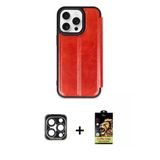 Marsilyan™- İphone 15 Pro Max Kılıf Zirve Yansıma Serisi - Siyah Buffer Cam Ekran Koruyucu + Pvd Metal Kamera Lens - Lt