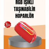 Marsilyan Ipx6 Su Geçirmez Rgb LED Işıklı Taşınabilir Bluetooth Hoparlör 2400 Mah