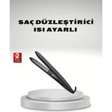 Marsilyan- Isı Ayarlı Saç Düzleştirici Titanyum Seramik Plaka, Dijital Ekran - Renkli - 1