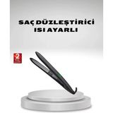 MARSİLYAN- Isı Ayarlı Saç Düzleştirici Titanyum Seramik Plaka, Dijital Ekran