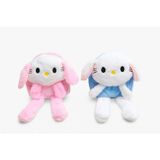 Marsilyan Işıklı Peluş Oynar Kulaklı My Melody ve Cinnamoroll Sırt Çantası