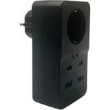 Marsilyan Isıya Dayanıklı Termal Akım Korumalı 1 Priz Girişli 2 USB Girişli 2 Type-C Girişli Pirz (K95)
