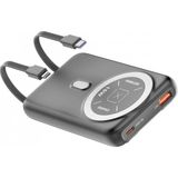 Marsilyan J39 10.000 Mah 20W Pd Dahili Kablolu Magsafe Powerbank - Siyah - Çok Renkli
