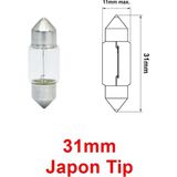 Marsilyan Japon Tip Sofit Ampul Şeffaf Iç Aydınlatma Plaka Lambası C10W 12V 10W 31MM 1 Adet - 1 - 10 W - Amber