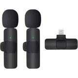 Marsilyan K9 Kablosuz Yaka Mikrofonu Lightning 2’li Mini Mikrofon Youtube Tik Tok 2 Adet - 1