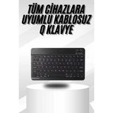 Marsilyan Kablosuz Bluetooth Bağlantılı Taşınabilir Q Klavye Tüm Cihazlara Uyumlu - 1 - Renkli