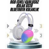 Marsilyan Kablosuz Bluetooth Kulaklık Rgb Işıklı Kulak Üstü 5.3 Bluetooth Bağlantılı - 1