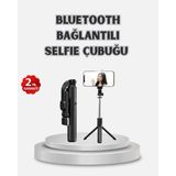 Marsilyan Kablosuz Bluetooth Selfie Çubuğu – 360° Dönebilir Başlık Taşınabilir ve Şık Tasarım
