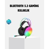 Marsilyan Kablosuz Gaming Kulaklık Rgb Aydınlatmalı Bluetooth 5.3 Uzun Pil Ömürlü - -- - 1