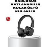 Marsilyan Kablosuz Kulak Üstü Bluetooth Kulaklık Güçlü Bas ve Katlanabilir Tasarım - Çok Renkli