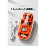 Marsilyan Kablosuz Mouse Fare 5.0 Bluetooth Bağlantılı USB Girişli - 1 - Çok Renkli