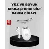 Marsilyan Kablosuz Şarjlı Yüz Sıkılaştırıcı Cihaz Ems Mikro Akım Anti-Aging Masaj Aleti - Renkli