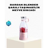 Marsilyan Kablosuz Taşınabilir Mini Blender – USB Şarjlı, 1200MAH - Ahşap