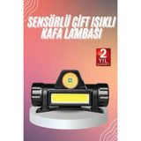 Marsilyan Kafa Lambası Çalışma Işığı Kafa Feneri Şarjlı Mıknatıslı Fenerli - 1 - Renkli