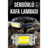 Marsilyan Kafa Lambası Led Fener Pratik Taşınabilir Ayarlanabilir USB Şarjlı