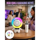 Marsilyan Karaoke Özellikli Astronot Bluetooth Hoparlör Kablosuz Mikrofonlu - MCT4120-7714 - Çok Renkli