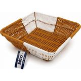 Marsilyan™- Kare Hasır K.rengi - Beyaz Ekmek Sepeti 24CM BX40 - Renkli - standart