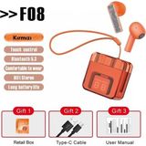 Marsilyan Karler Bass F08 Dijital Şarj Göstergeli Tws Bluetooth Kulaklık - Kırmızı - 1