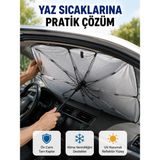 Marsilyan Katlanabilir Oto Güneşlik – Uv Koruma ve Isı Yalıtımı Yeni Nesil - Renkli - standart