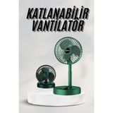 Marsilyan Katlanabilir Teleskopik Şarjlı Fan Masaüstü Soğutucu Vantilatör - 001-Siyah