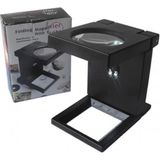 Marsilyan -Katlanır Plastık,led Işıklı Test Cıhazı Büyüteç 2.5X90MM - Renkli