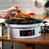 Marsilyan Katmer - Yufka Sacı Termostatlı - Standlı 3000W Emaye Kaplı Geniş Üst Yüzey 53CM Genişlik AT-111B (4887)