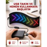 Marsilyan Kayan Yazı Destekli RGB LED Reklam Paneli USB ile Kolay Kurulumlu