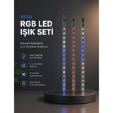 Marsilyan Kayan Yıldız Efektli Rgb LED Işık Seti Iç ve Dış Mekan Kullanımı - 1 m - 00 Beyaz