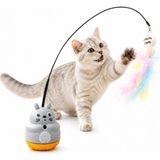 Marsilyan Kedi Şekilli Dönen Peluş Balıklı Olta Oyuncağı - Renkli - standart