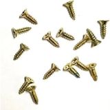 Marsilyan Klips, Menteşe, Ayak, Ağaç, Sunta Vidası 2,2x7,5mm - Sarı 100 Adet - Renkli