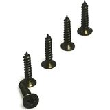 Marsilyan Klips, Menteşe, Ayak, Ağaç, Sunta Vidası 3X13 mm - Siyah 100 Adet - Renkli