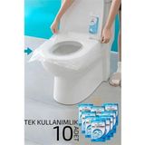 Marsilyan Klozet Kapağı Kılıfı Hijyenik Seyahat Tek Kullanımlık Klozet Wc Örtüsü 10 Adet 720808 - Renkli - standart