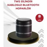 Marsilyan Kompakt Silindir Metal Bluetooth Hoparlör 400 Mah Uzun Pil Tws Destekli Ieg - 1