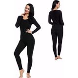 Marsilyan Kota Kadın Kışlık Termal Sıcak Tutan Tayt ve Fanila Takım 2'li Set Siyah - 0 Siyah - L - XL
