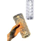 Marsilyan Kristal Lamba Masa Lambası Şarjlı Masa Lambası Dokunmatik Sensör USB Şarjlı - Renkli