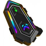 Marsilyan Krm2 Rgb Motosiklet Sürücüleri Için Ipx6 Su Geçirmez Özellikli Kablosuz Bluetooth Kulaklık - Siyah - 1