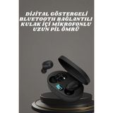 Marsilyan Kulaklık Dijital Göstergeli Bluetooth Bağlantılı Kablosuz Kulak Içi Mikrofonlu Dokunmatik Kontrol - Çok Renkli