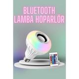 Marsilyan Kumandalı Rgb LED Işık Bluetooth Hoparlör Ses Lambası Renkli Ampul - 1