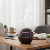 Marsilyan Küre Model Akasya Renk Hava Nemlendirici – Ultrasonik Soğuk Buhar Makinesi, LED Işıklı Masaü - 1