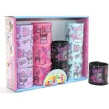 Marsilyan Kuromi Baskılı Magic Spring Stres Yayı - Standlı Mor ve Siyah Renk 12'li Seti ALK3987
