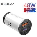 Marsilyan Kuulaa 42W USB + Type-C Çift Çıkışlı Mini Hızlı Araç Şarj CIHAZI-(5775) - 1 - 20W GaN Black