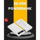 Marsilyan- LED Işıklı 20.000MAH Powerbank LCD Gösterge Dahili Çoklu Kablo