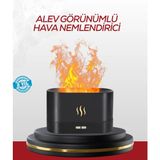 Marsilyan LED Işıklı Buhar Makinesi Alev Efektli Kumandalı Oda Nemlendirici - Renkli