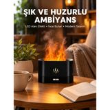 Marsilyan LED Işıklı Buhar Makinesi Alev Efektli Kumandalı Oda Nemlendirici Yeni Nesil - Renkli - standart