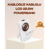 Marsilyan Manyetik Kablosuz Powerbank 22.5W Hızlı Şarj LCD Ekranlı - Çok Renkli