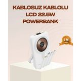 Marsilyan Manyetik Kablosuz Powerbank 22.5W Hızlı Şarj LCD Ekranlı - Renkli - standart