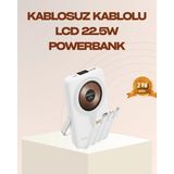 Marsilyan Manyetik Kablosuz Powerbank 22.5W Hızlı Şarj LCD Ekranlı - Renkli