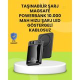 Marsilyan Manyetik ve Hızlı Kablosuz Şarj Güç Bankası Powerbank - Çok Renkli